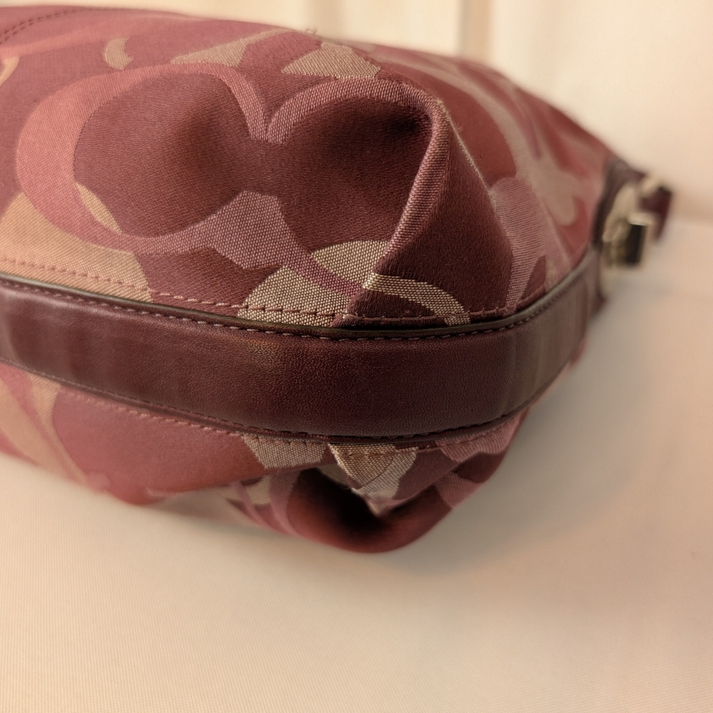 Coach Burgundy and Pink Shoulder Bag - Picture 12 of 16